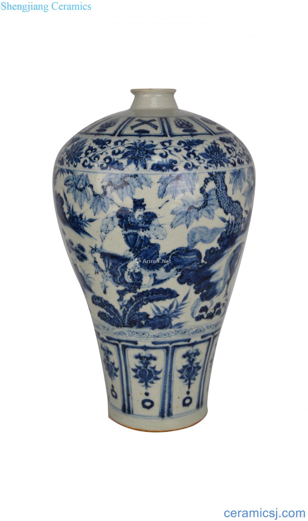 Blue and white Han Xinmei bottle