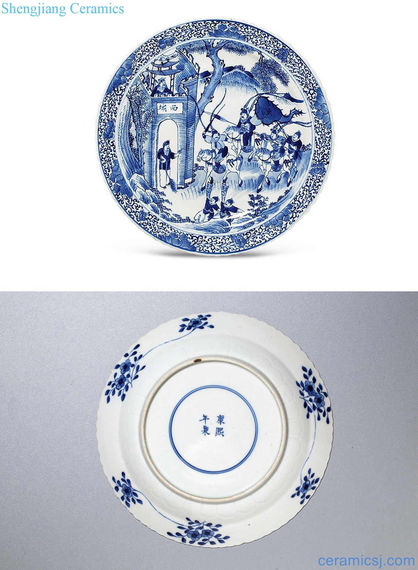 The qing emperor kangxi porcelain empty tray