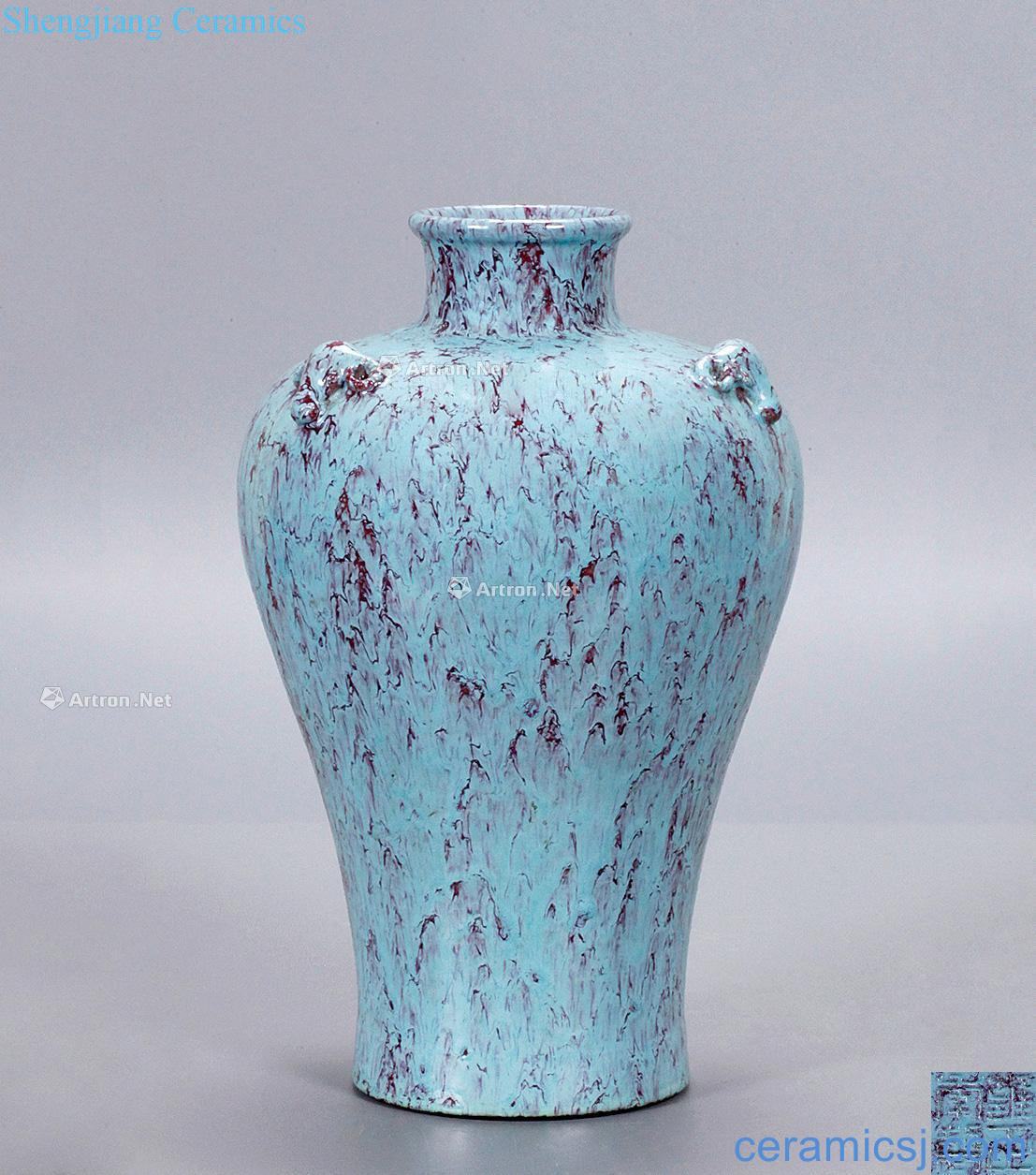 Yongzheng spend glaze the plum bottle