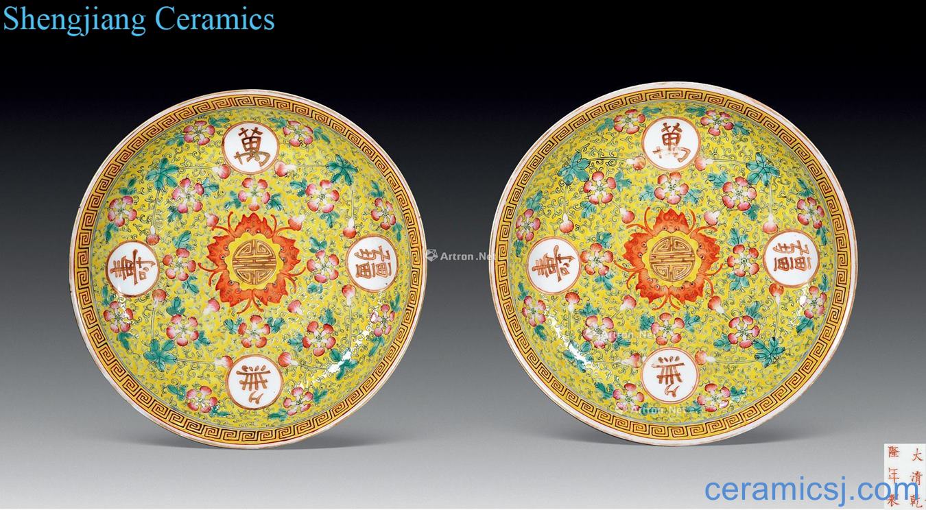 Pastel reign of qing emperor guangxu "stays in dish (a)