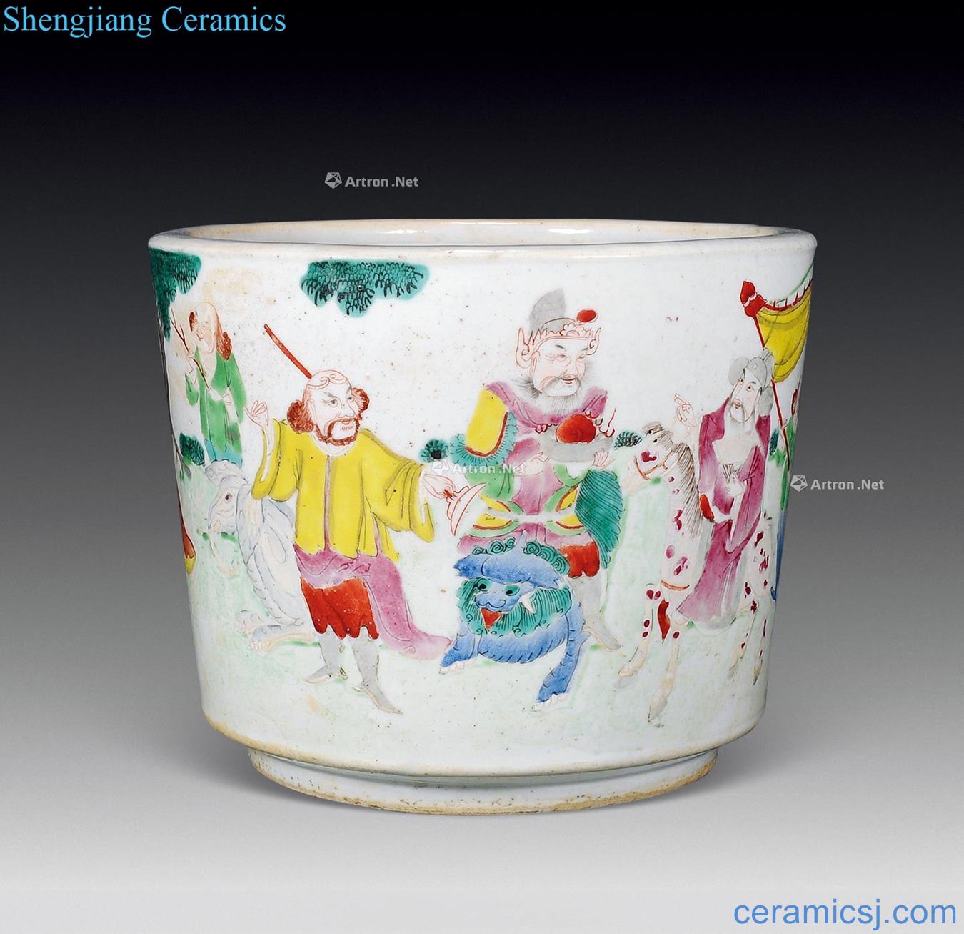 Mid qing powder enamel pot