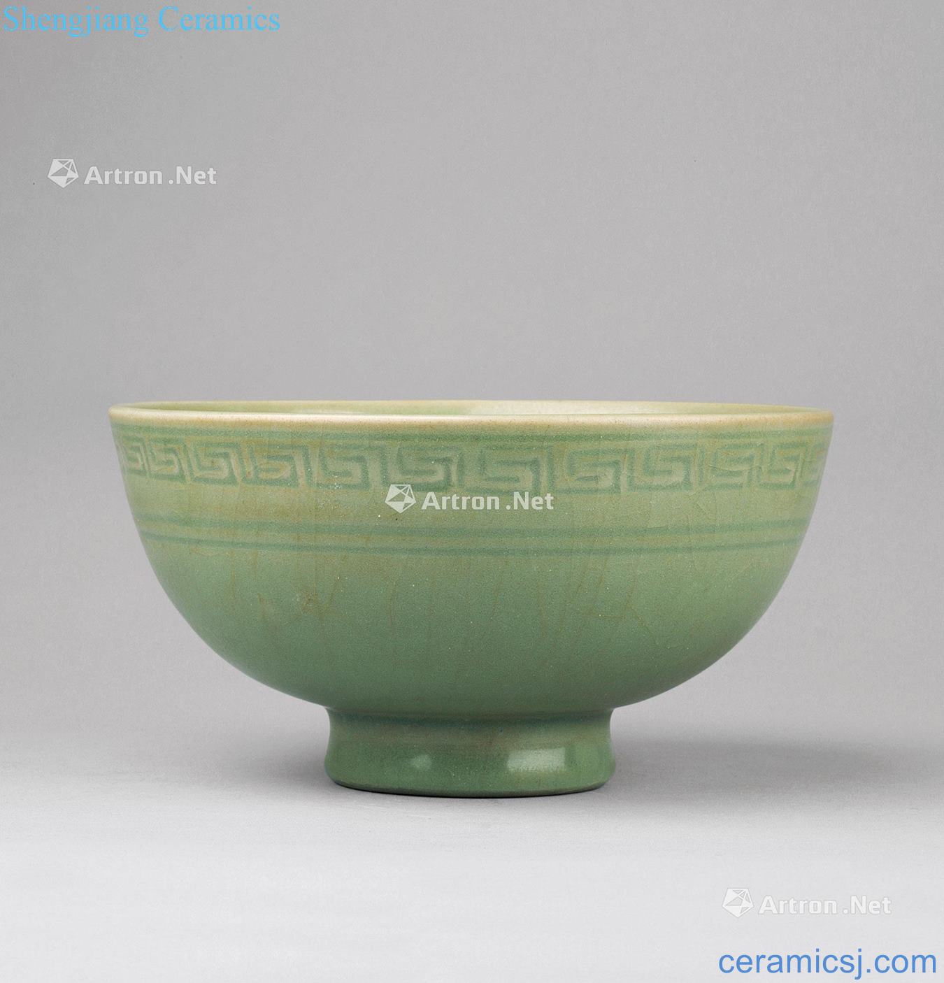 In the Ming dynasty Longquan celadon the eight immortals green-splashed bowls