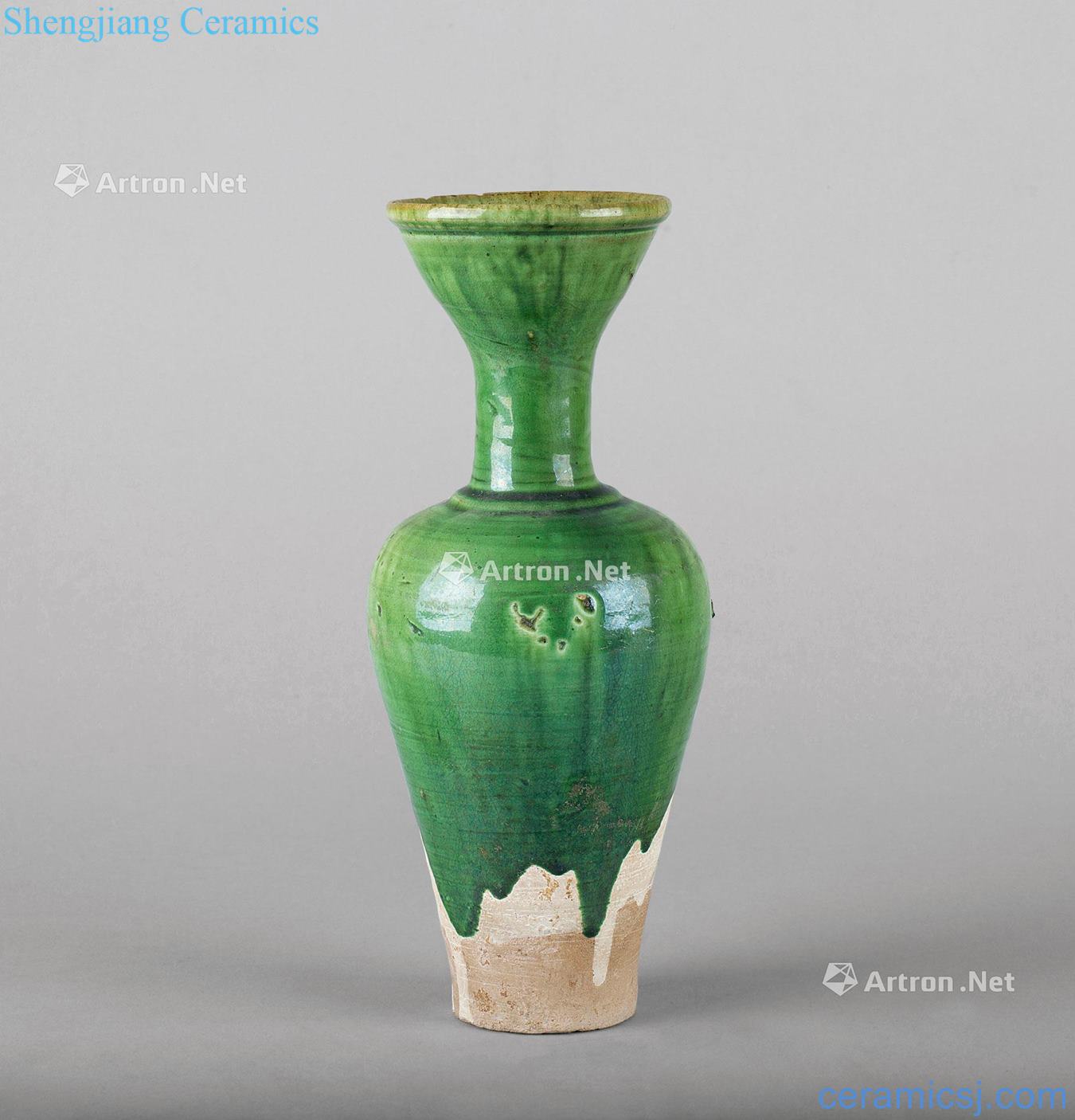 Liao dynasty green glazed flask