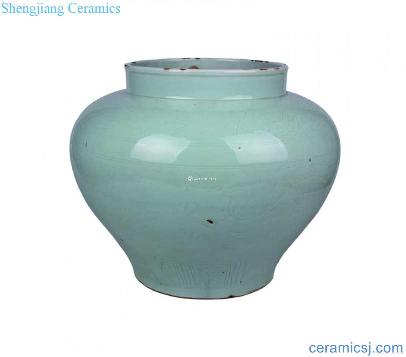 Longfeng big pot egg blue glaze