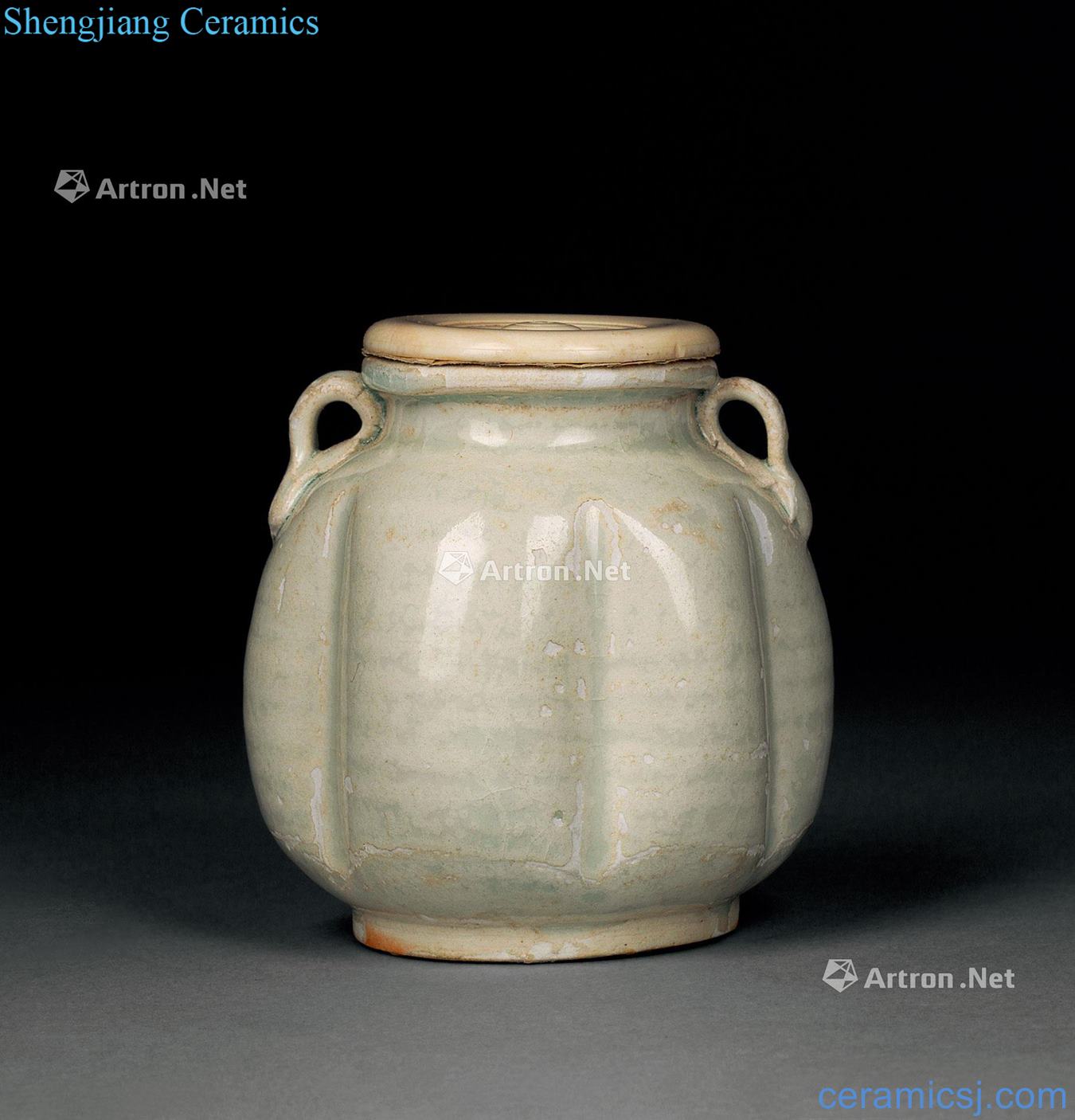 The song dynasty Left kiln melon leng double 繋 canister