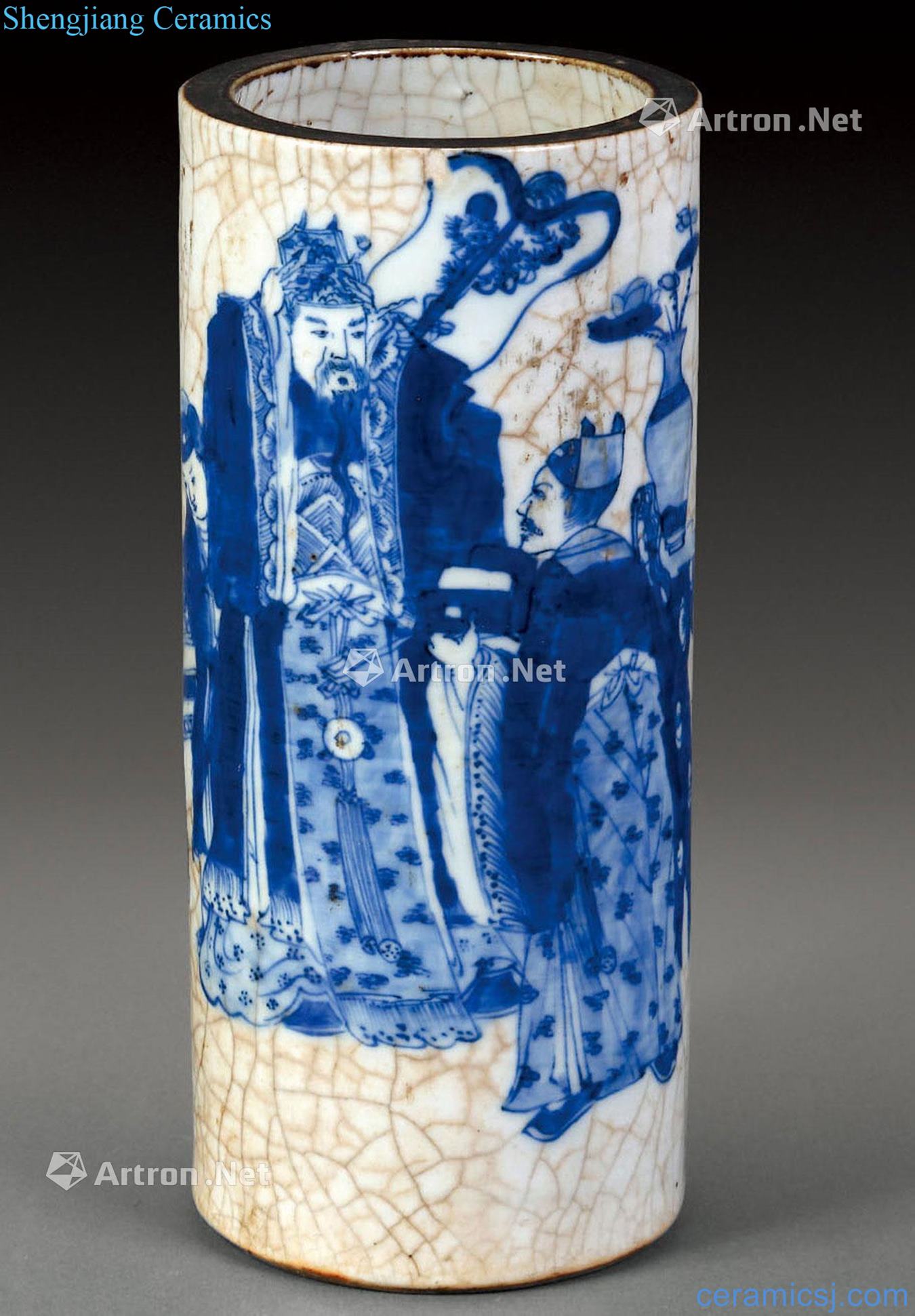 The elder brother of the qing dynasty porcelain character cap tube