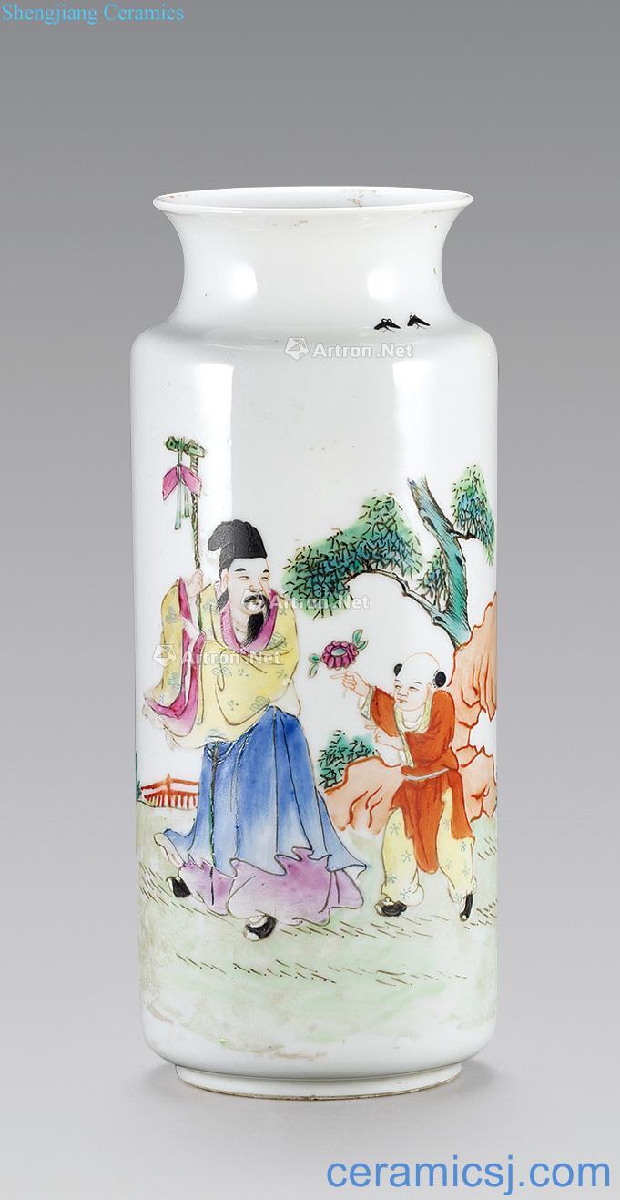 Pastel panasonic asked thin tire tube bottle of the republic of China in the late qing dynasty