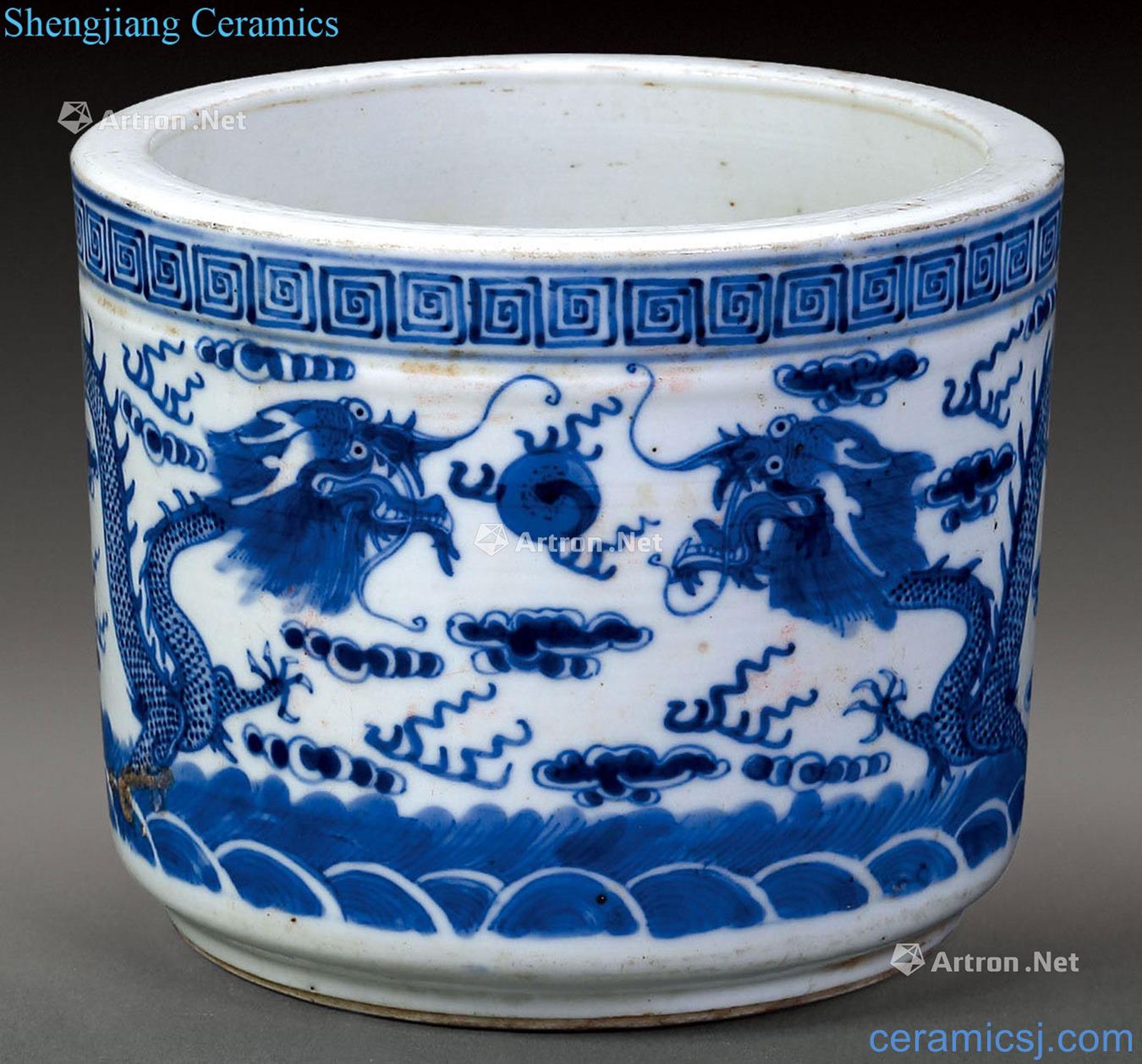 Qing guangxu Blue and white praised the furnace