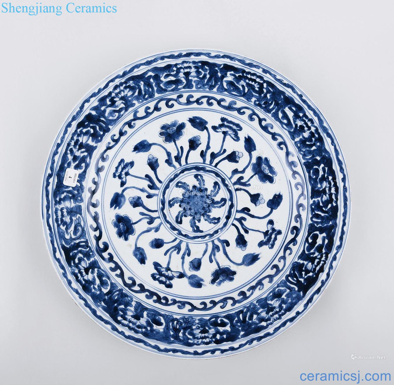 The qing emperor kangxi Blue and white flower market