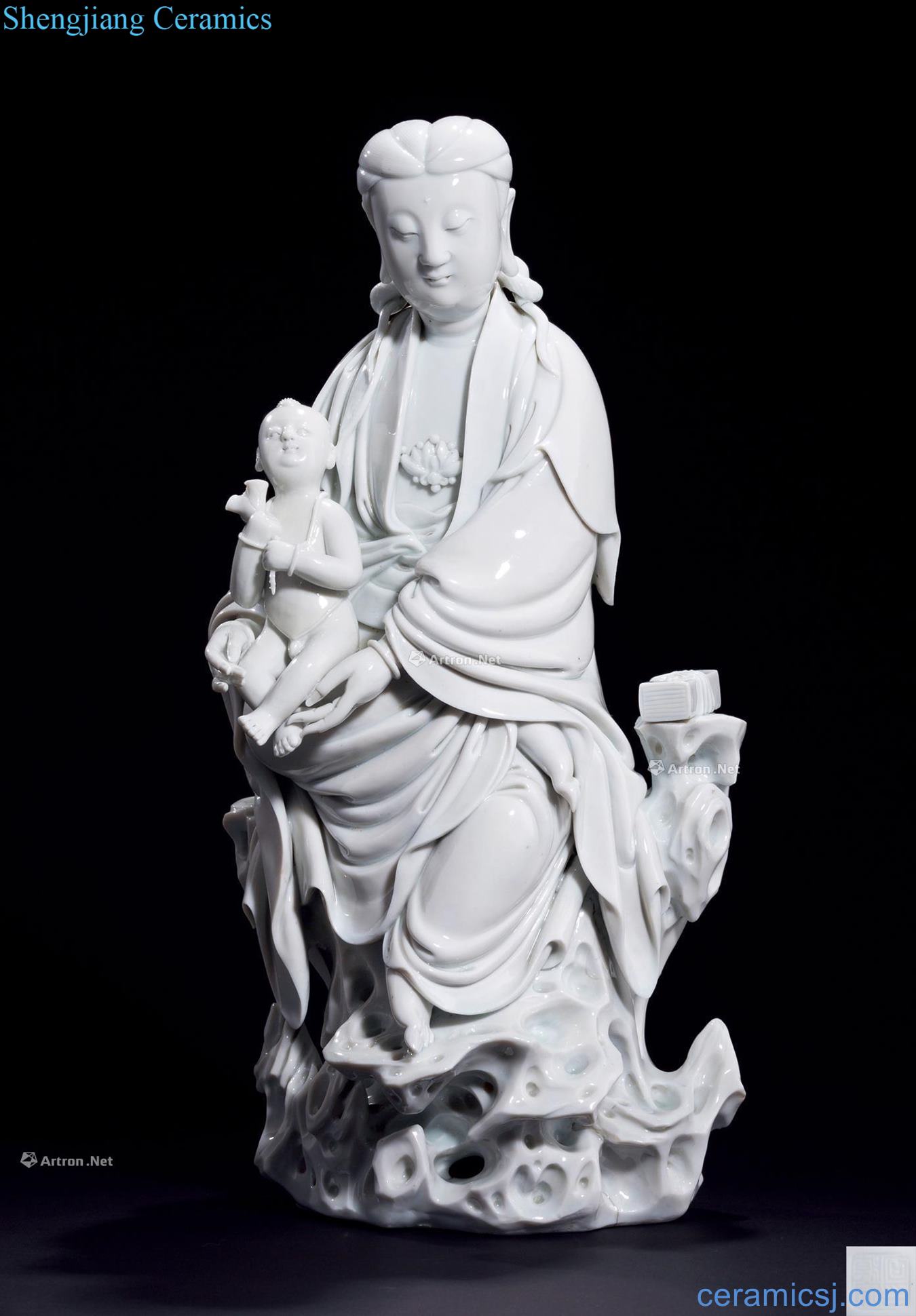 Ming He Chaozong dehua kiln SongZi craft goddess of mercy