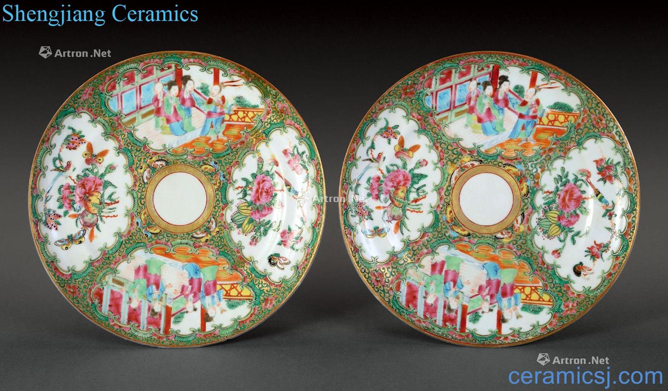 Qing guangxu Canton enamel characters plate (2)