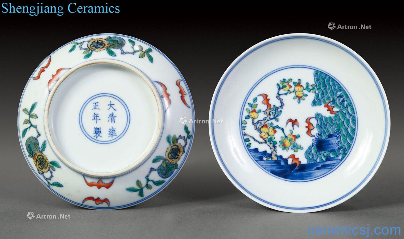 Qing yongzheng bucket color plate (2)