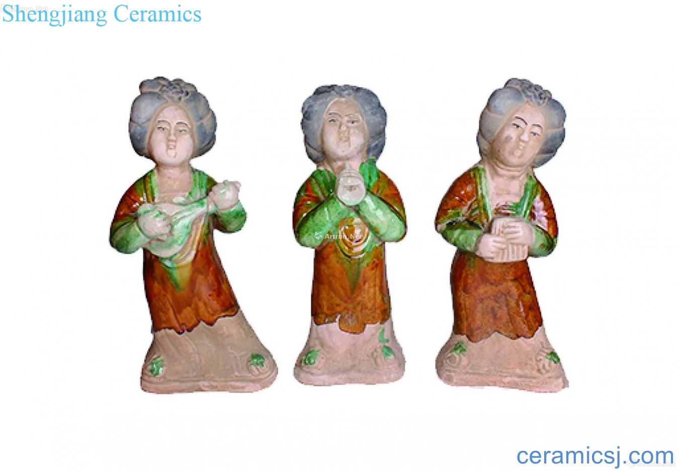 Three-color le female figurines