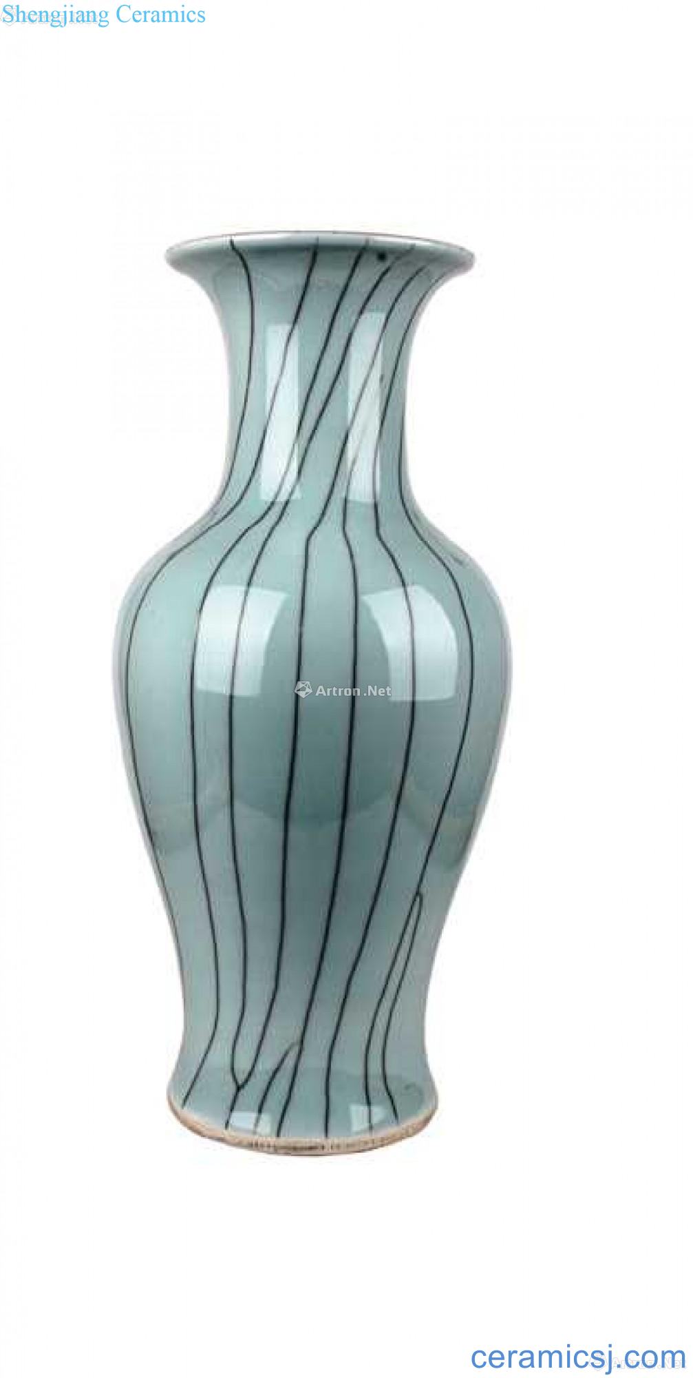 Green glaze kiln mouth bottle