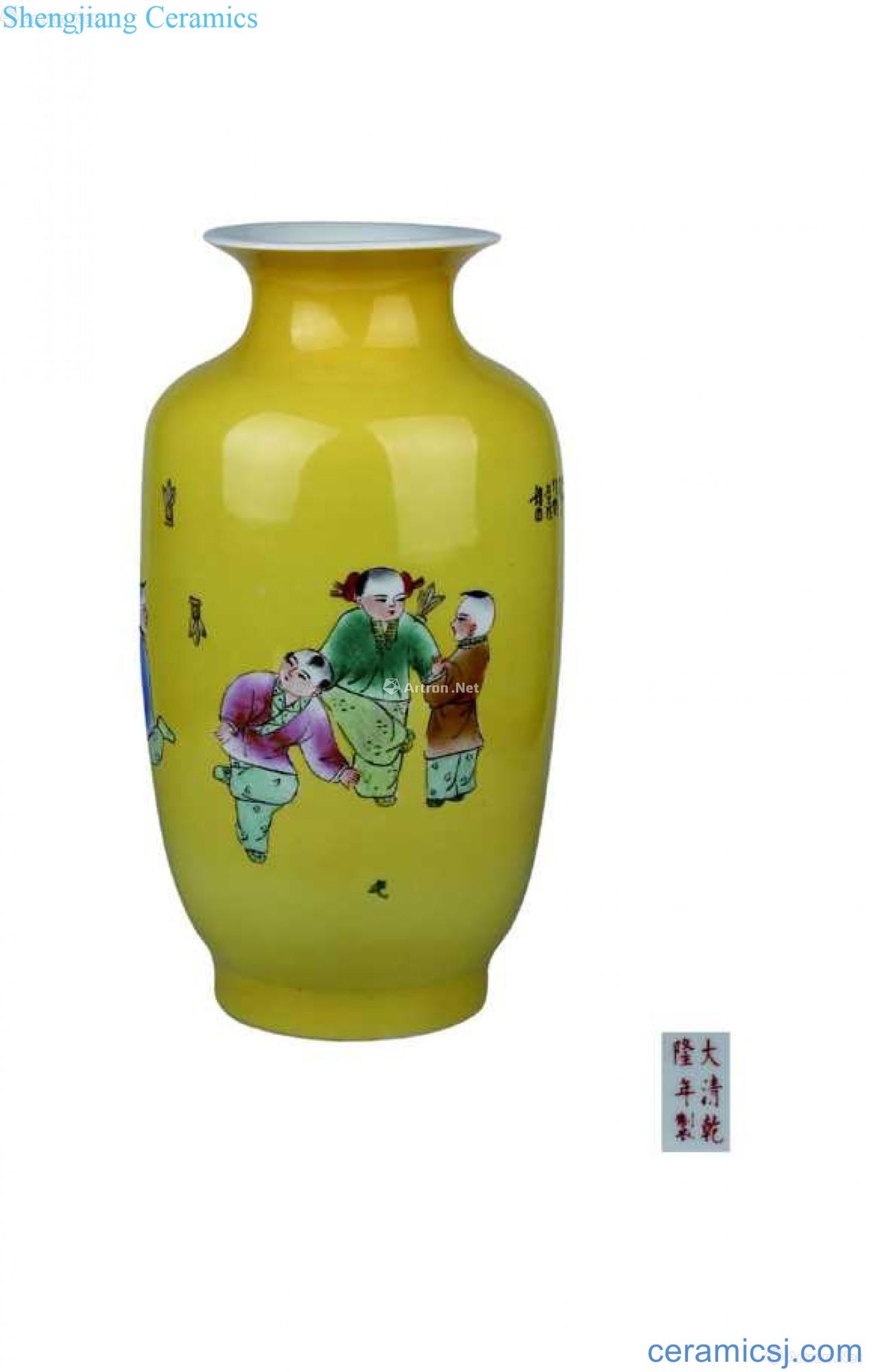 Yellow to pastel YingXiWen lantern