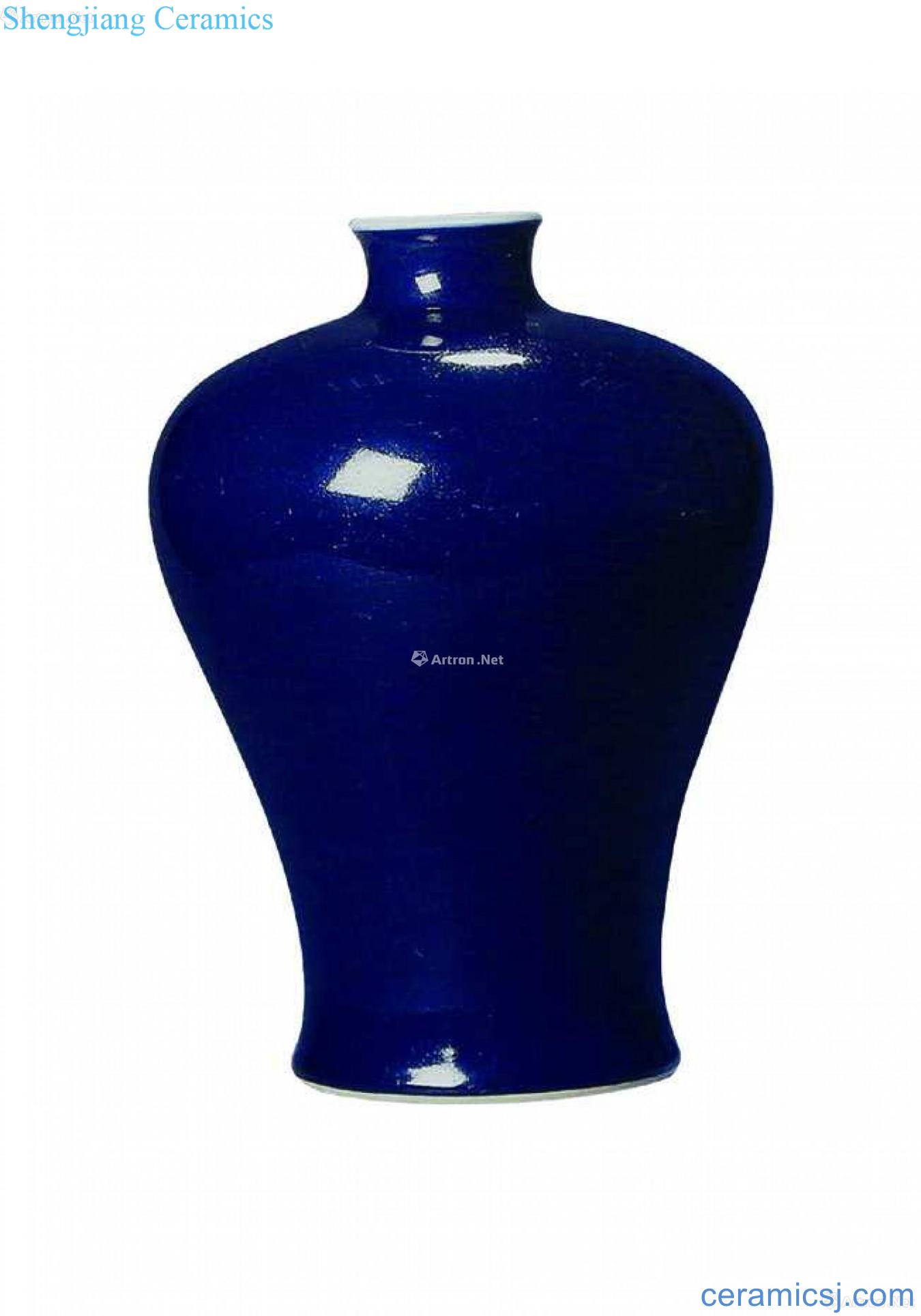 The blue glaze plum bottle