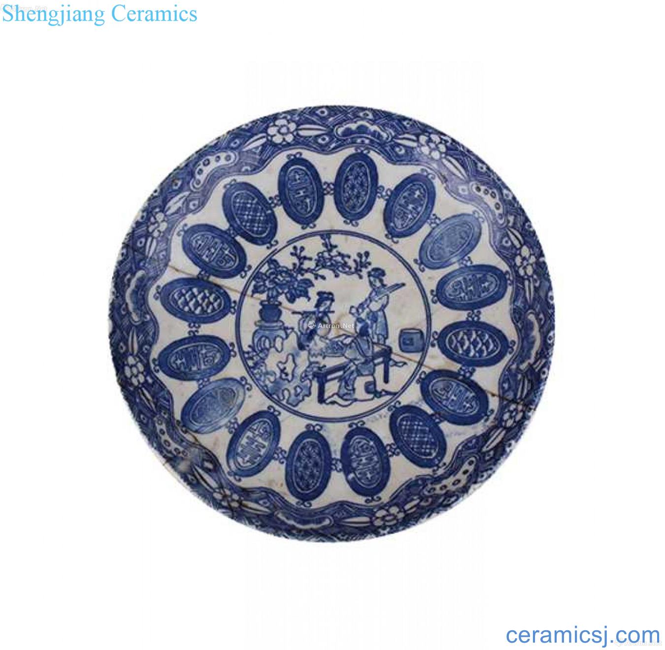 Blue and white medallion characters story lines life of carriage