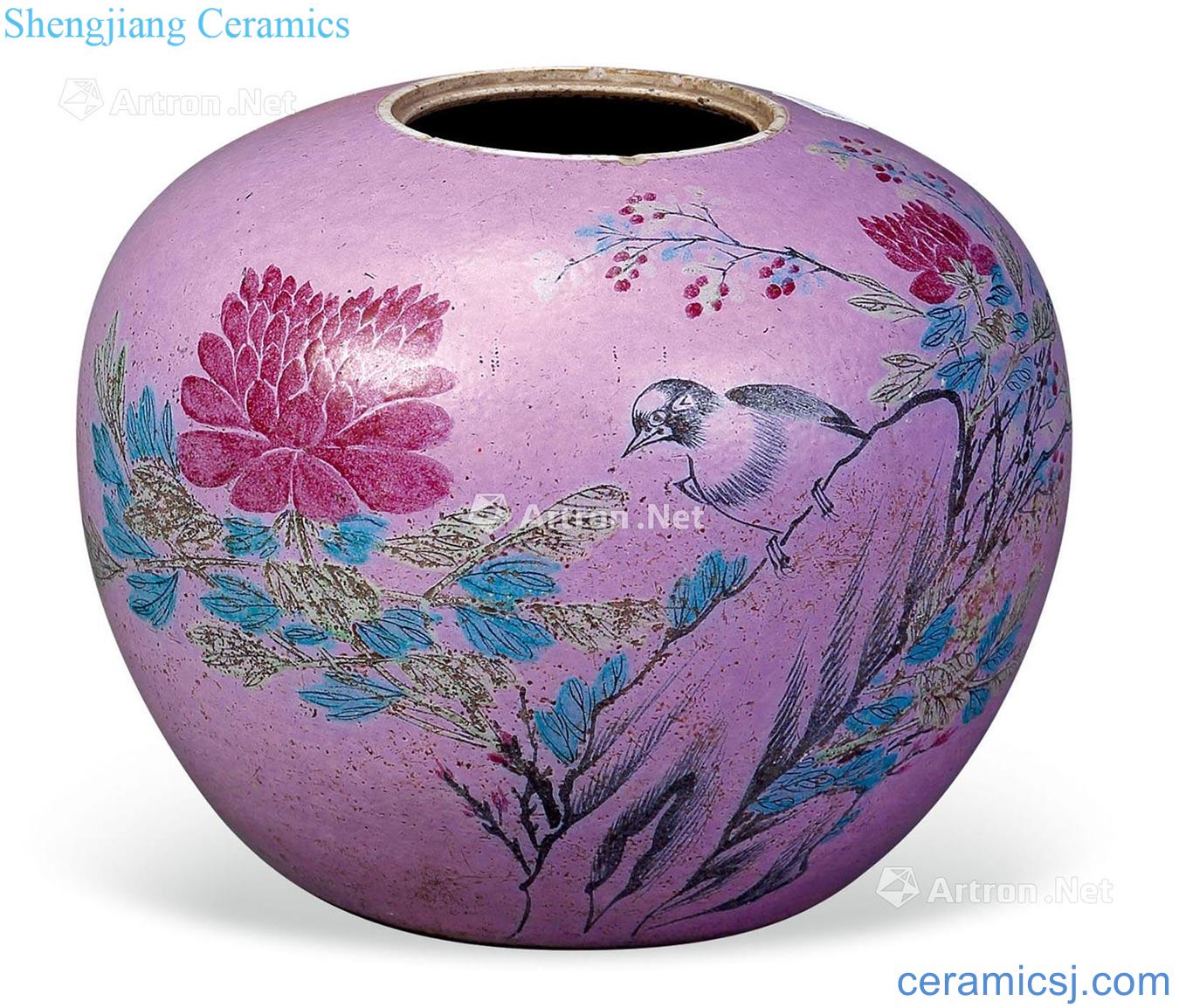 Mid qing powder enamel pot