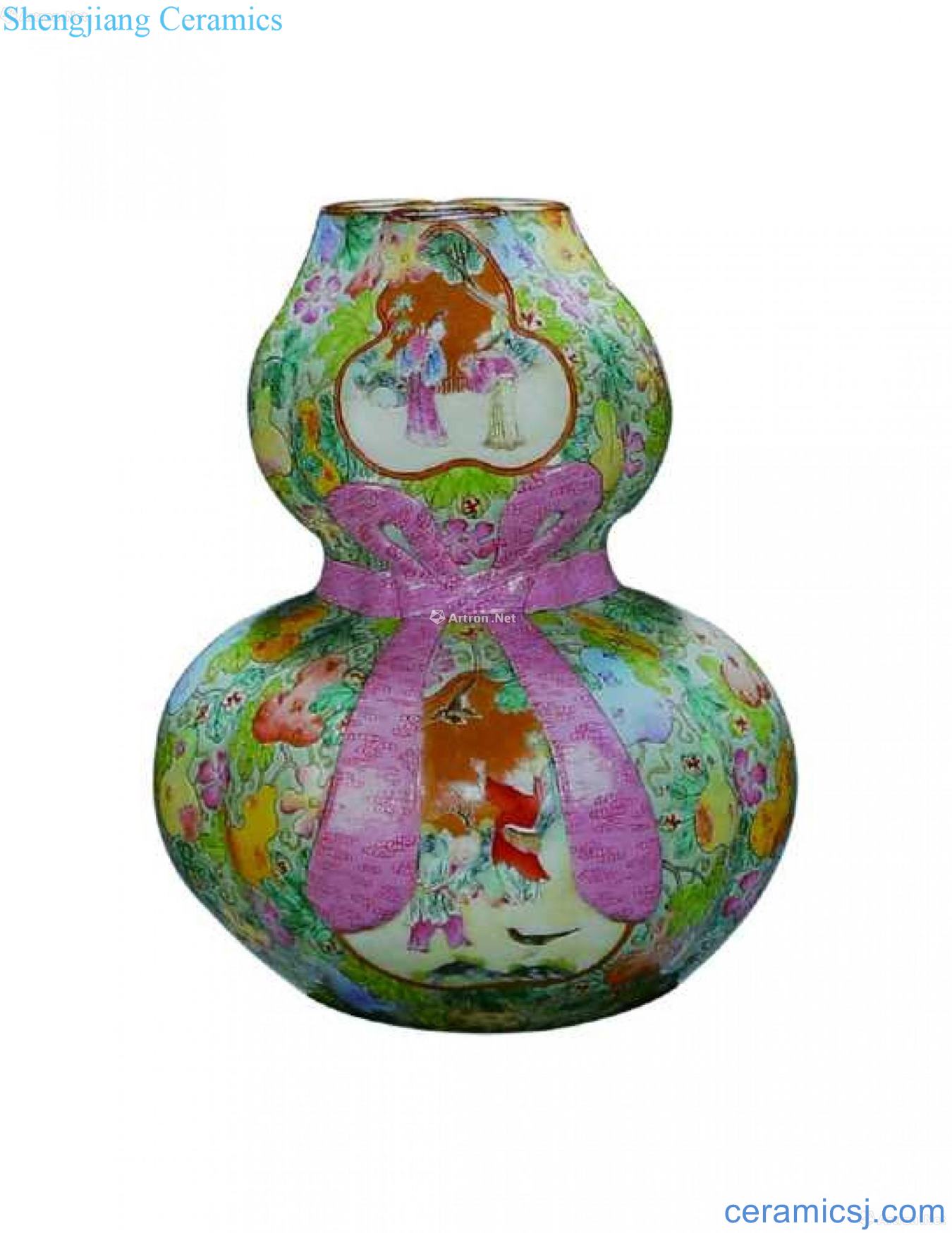 The eight immortals jindi pastel bottle gourd baggage