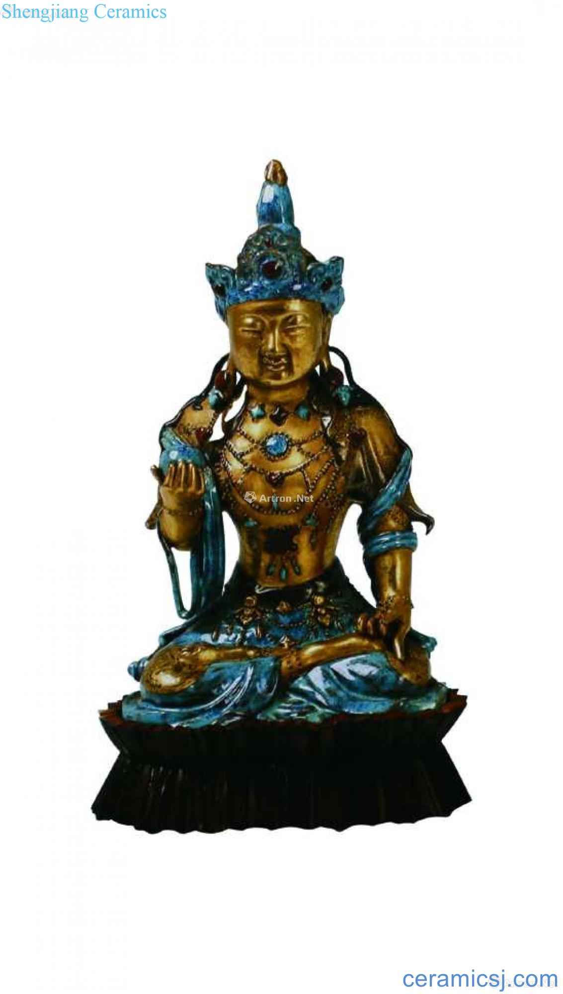 Furnace jun glaze colour of Buddha
