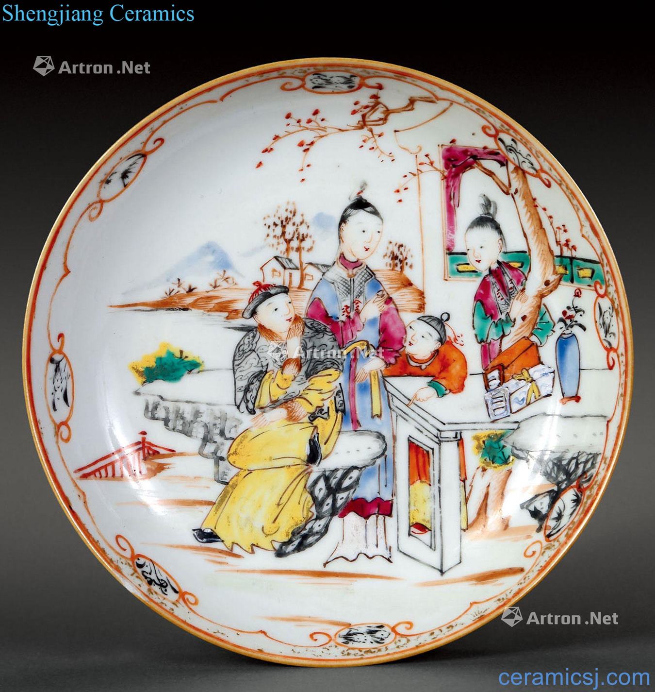 Qing powder enamel disc