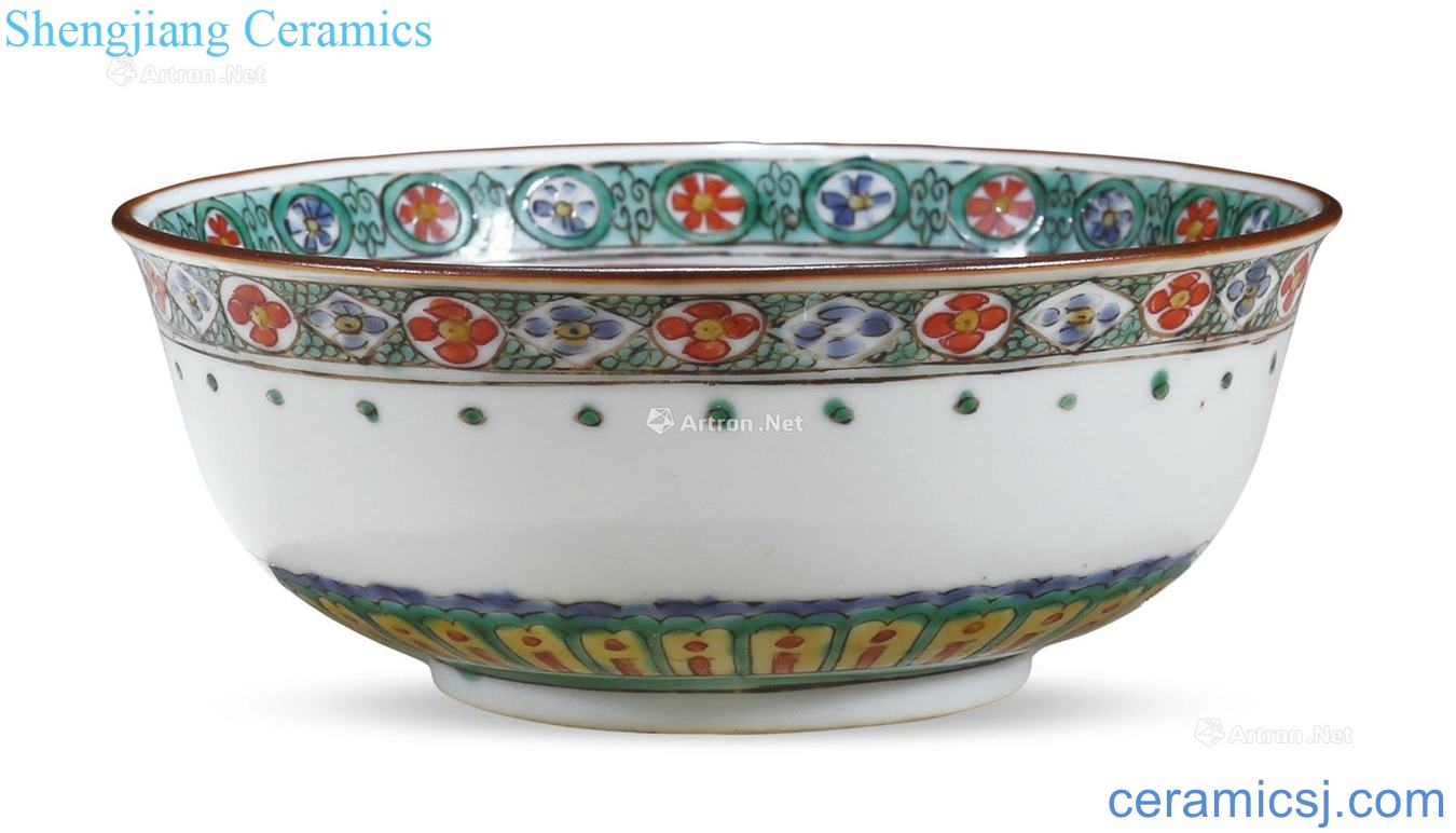 The qing emperor kangxi colorful Tibetan gujarat elegant wooden bowl