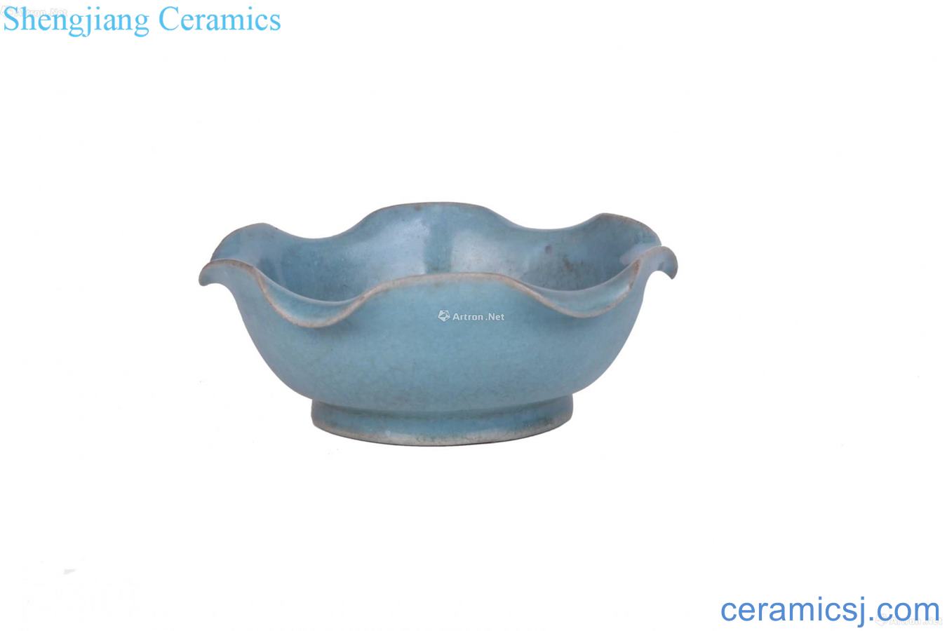 Northern song dynasty your kiln azure glaze bowl lotus leaf type