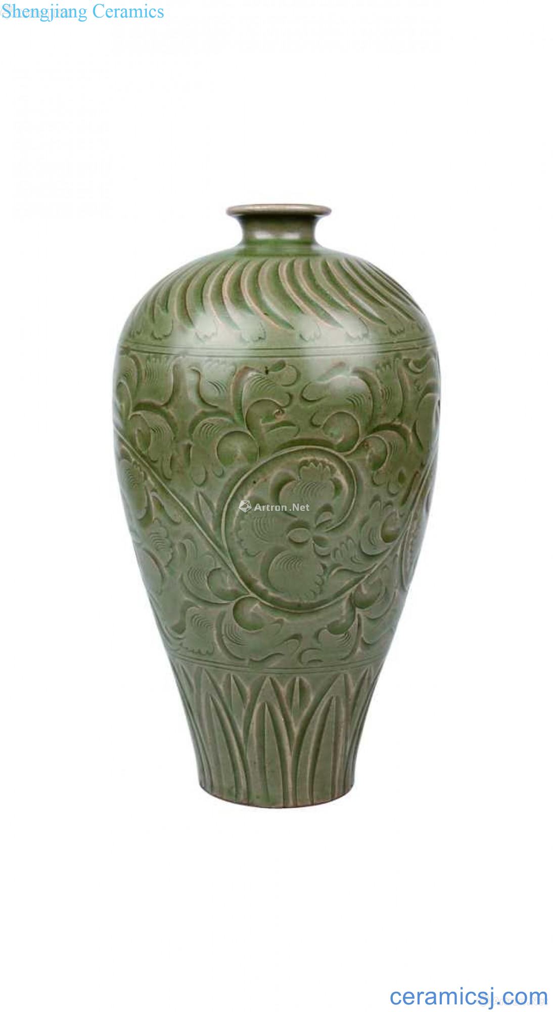Yao state kiln carved plum bottle