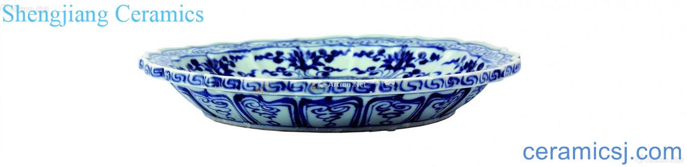 Blue and white dragon mouth tray