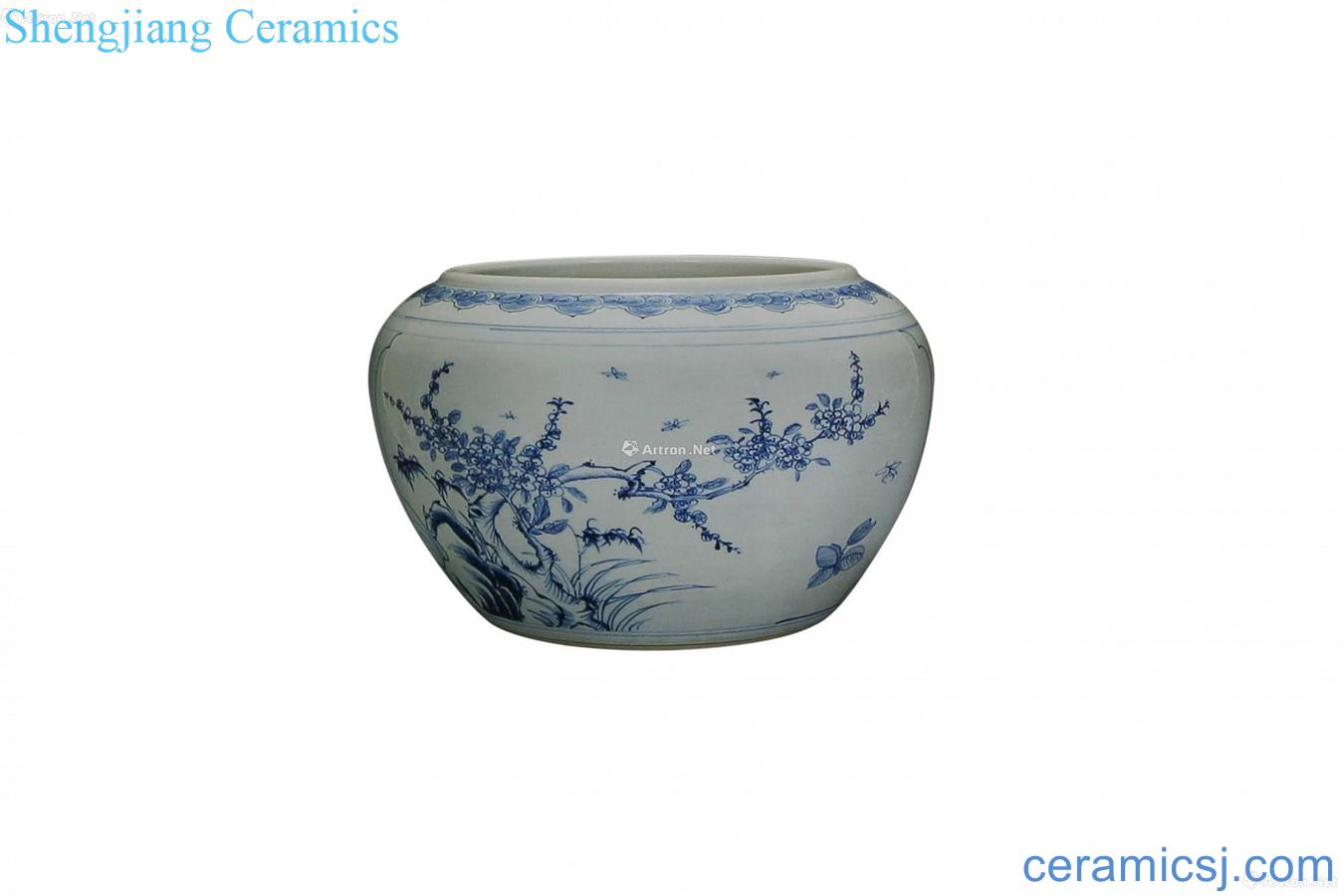 Blue and white, poetic cylinder
