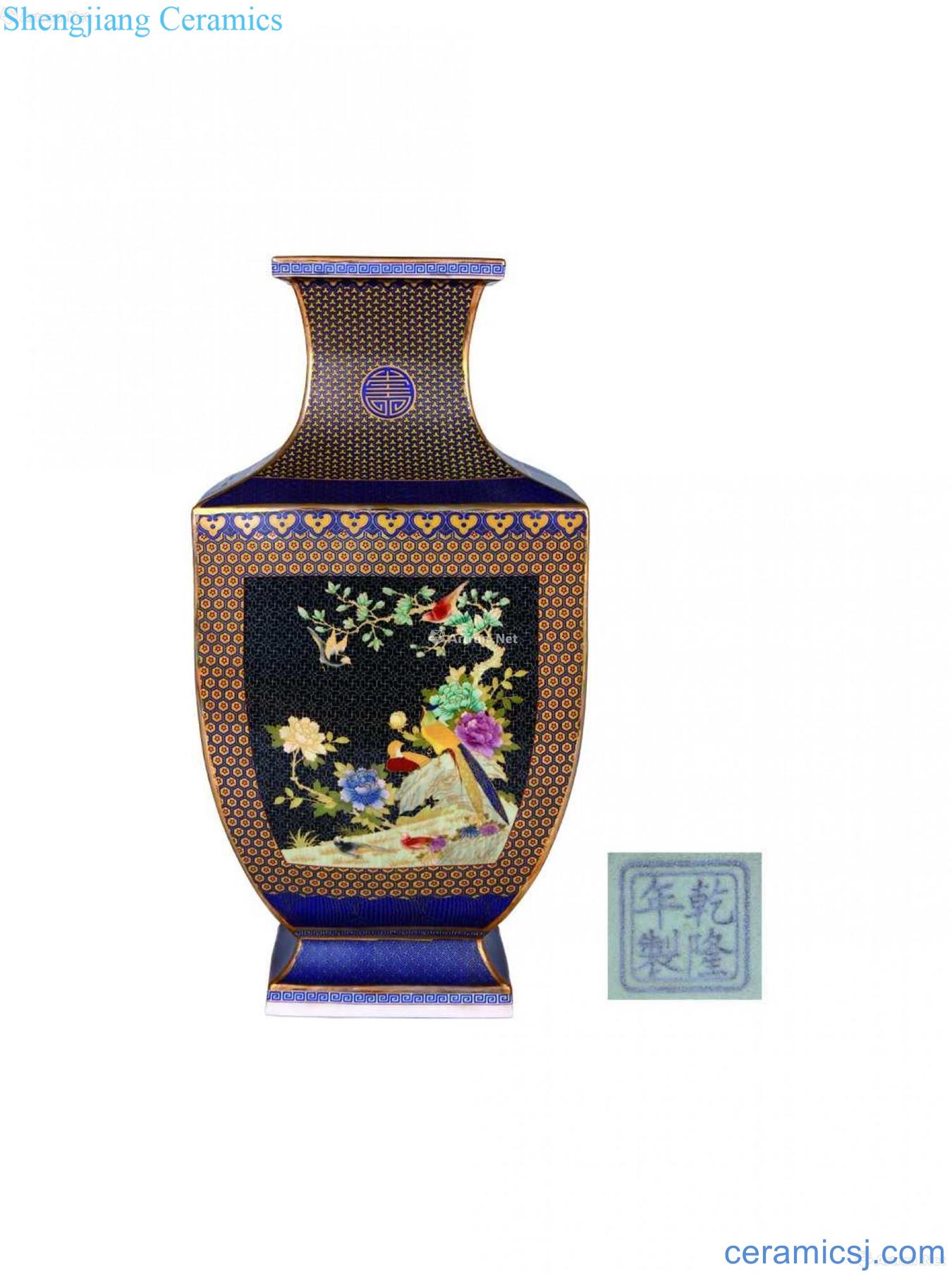 Kam to medallion paint painting of flowers and enamel square bottles