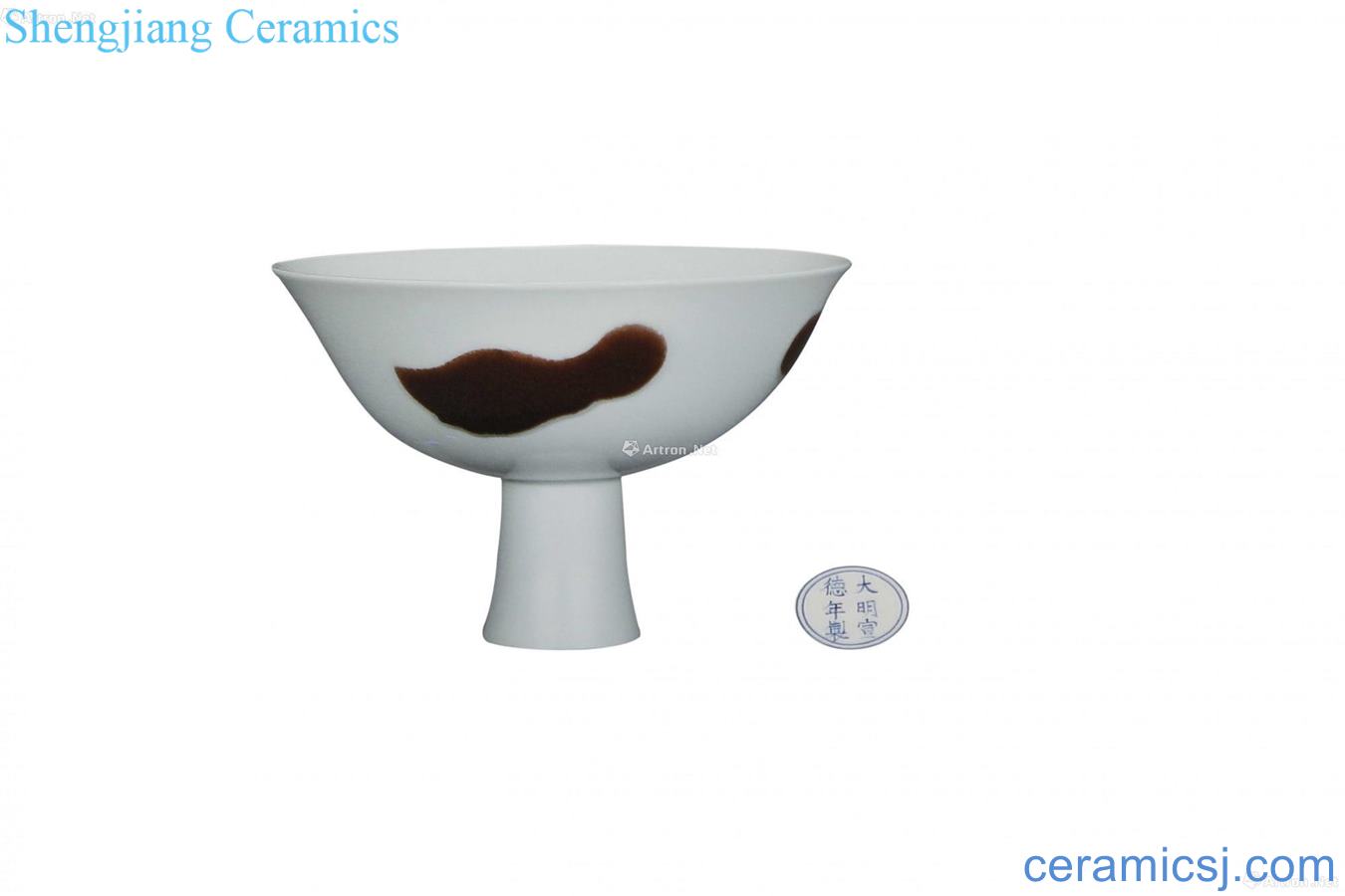 Youligong triangle grain footed bowl