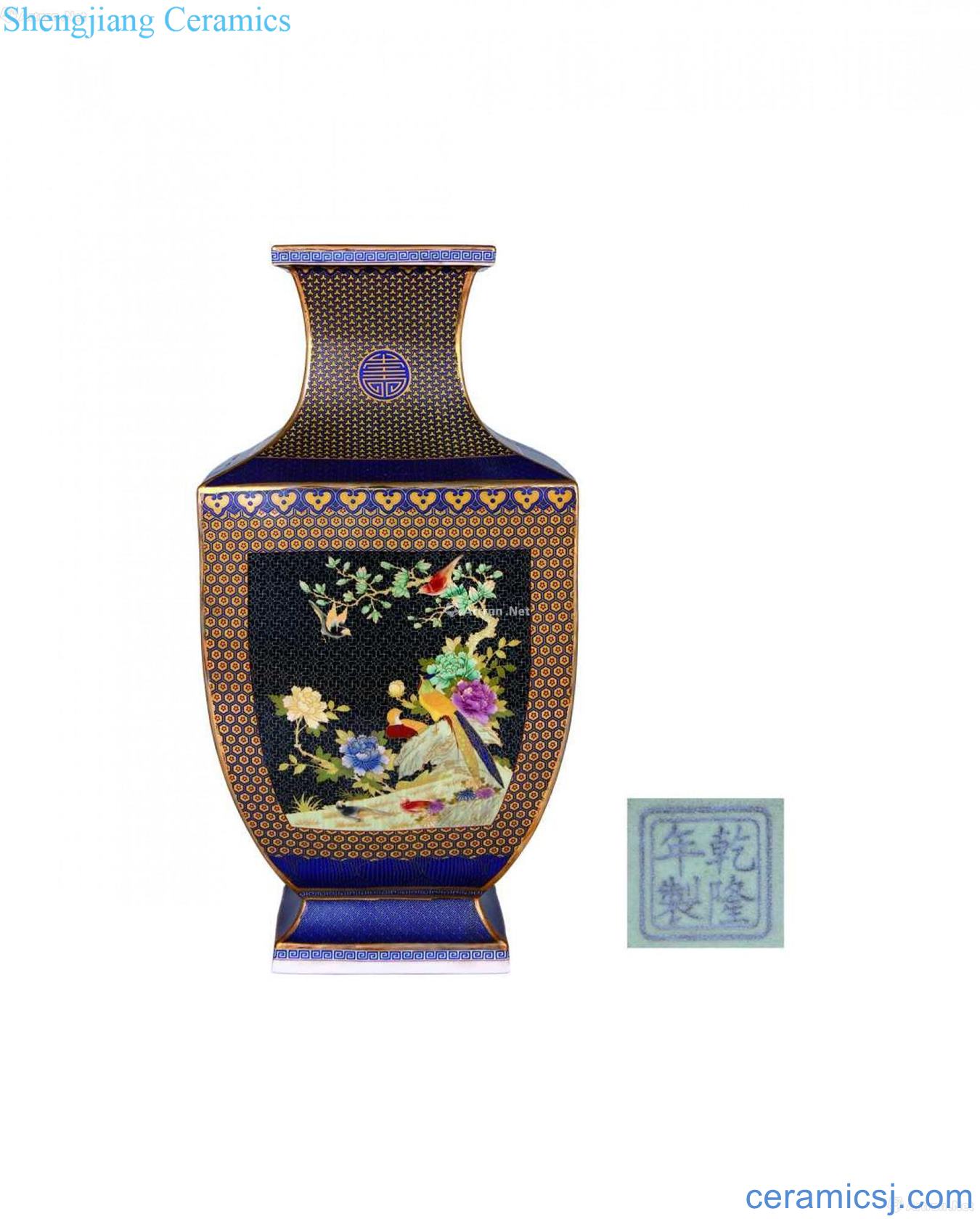 Kam to medallion paint painting of flowers and enamel square bottles