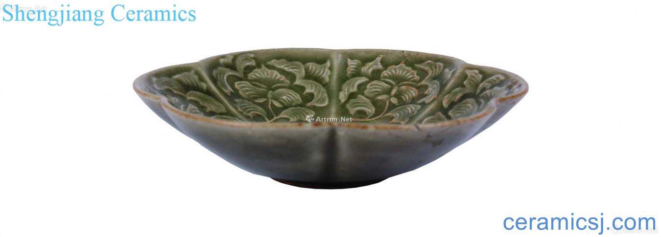 Six arrises kwai yao state kiln mouth carved plate