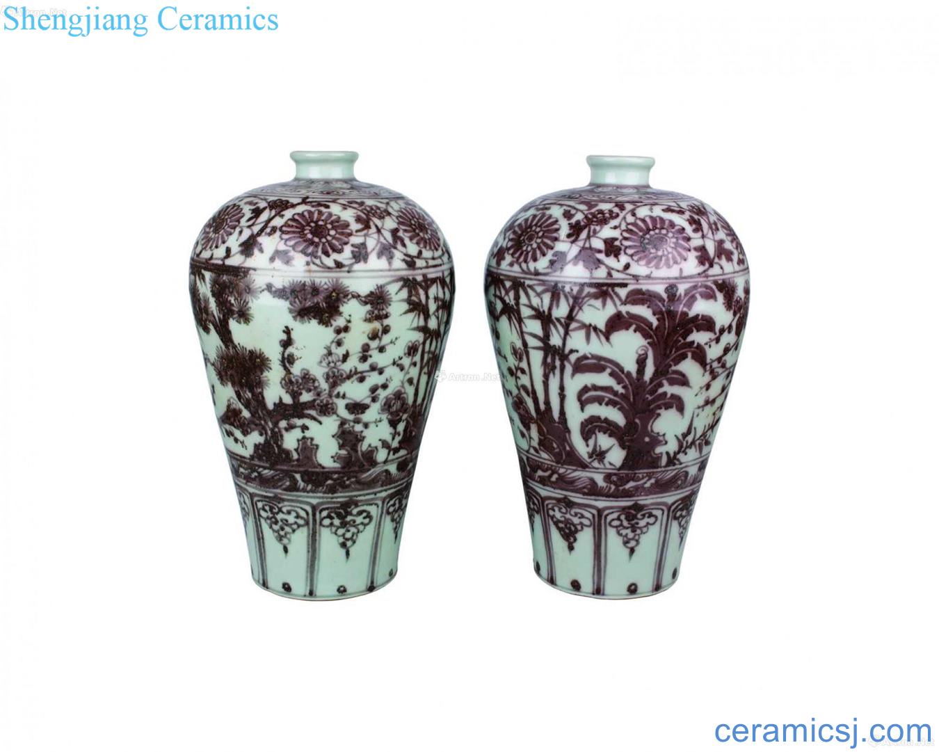 Youligong, poetic figure bottles
