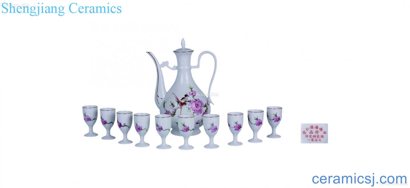 A beaming decanters