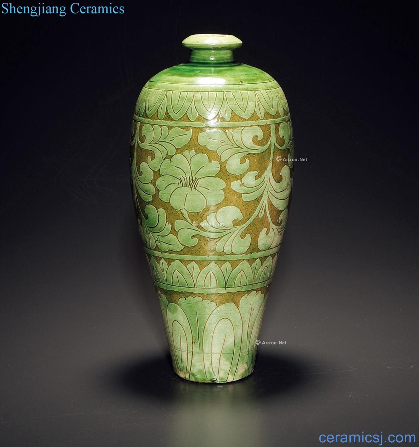 Ming before Magnetic state kiln carved flowers around branches may bottle