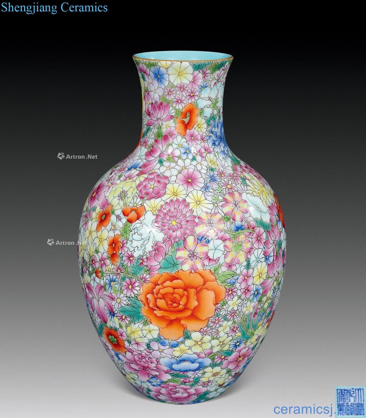 Qing dynasty vase pastel