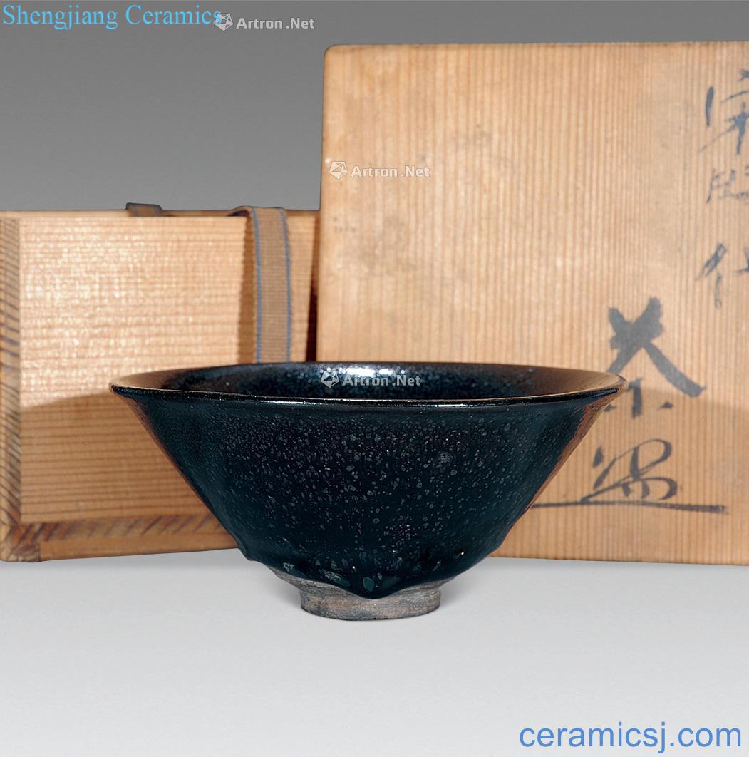 The song dynasty To build kilns black glaze flare handless small