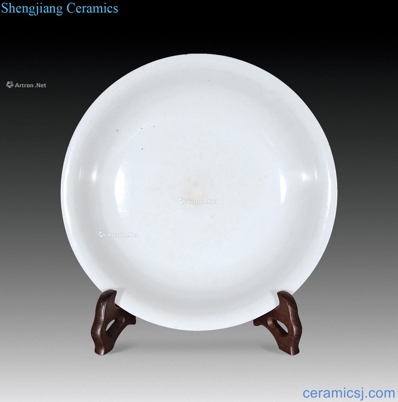 Ming wanli White glazed left mouth tray