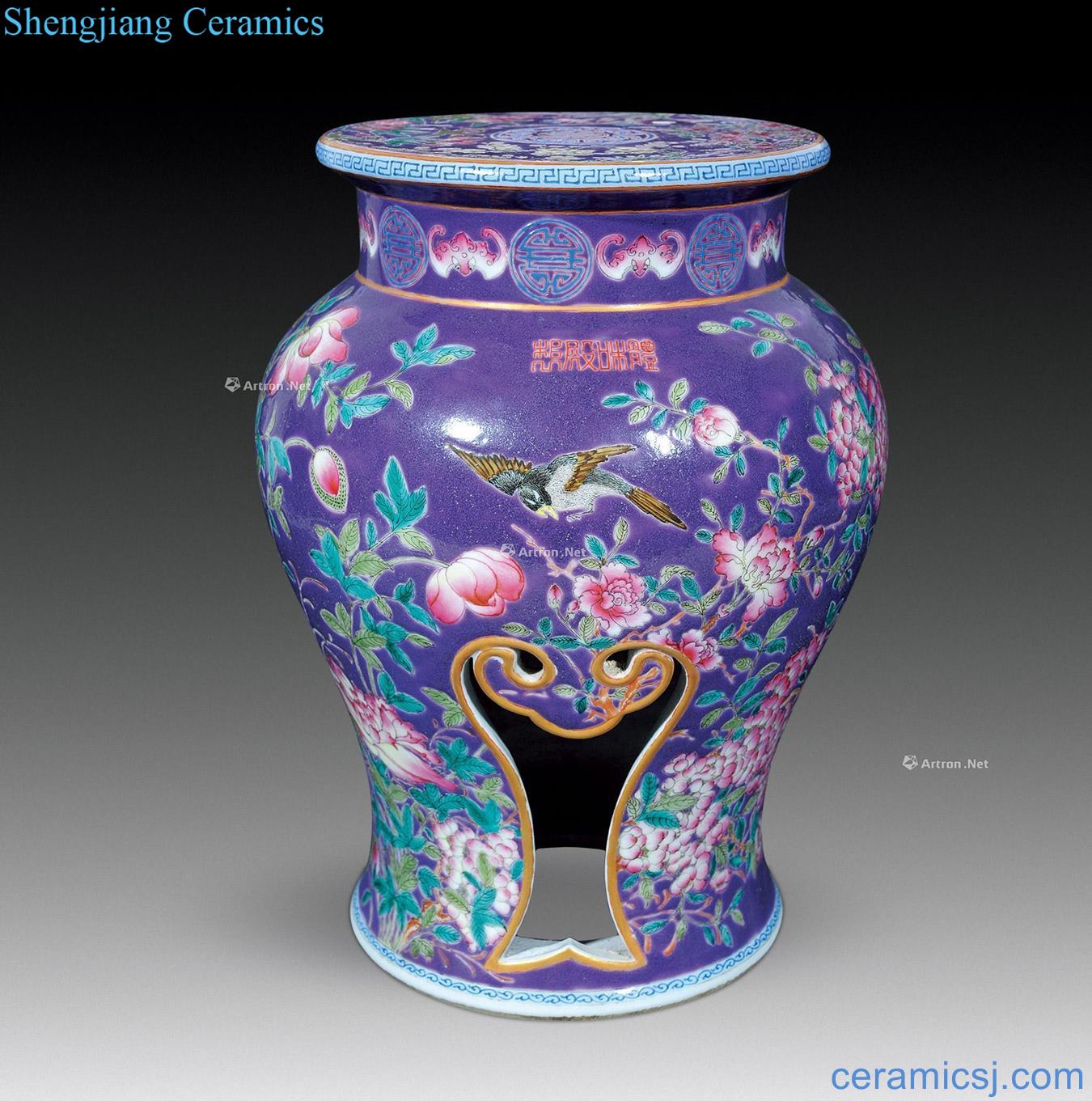 "In the late qing dynasty and the" purple flower block