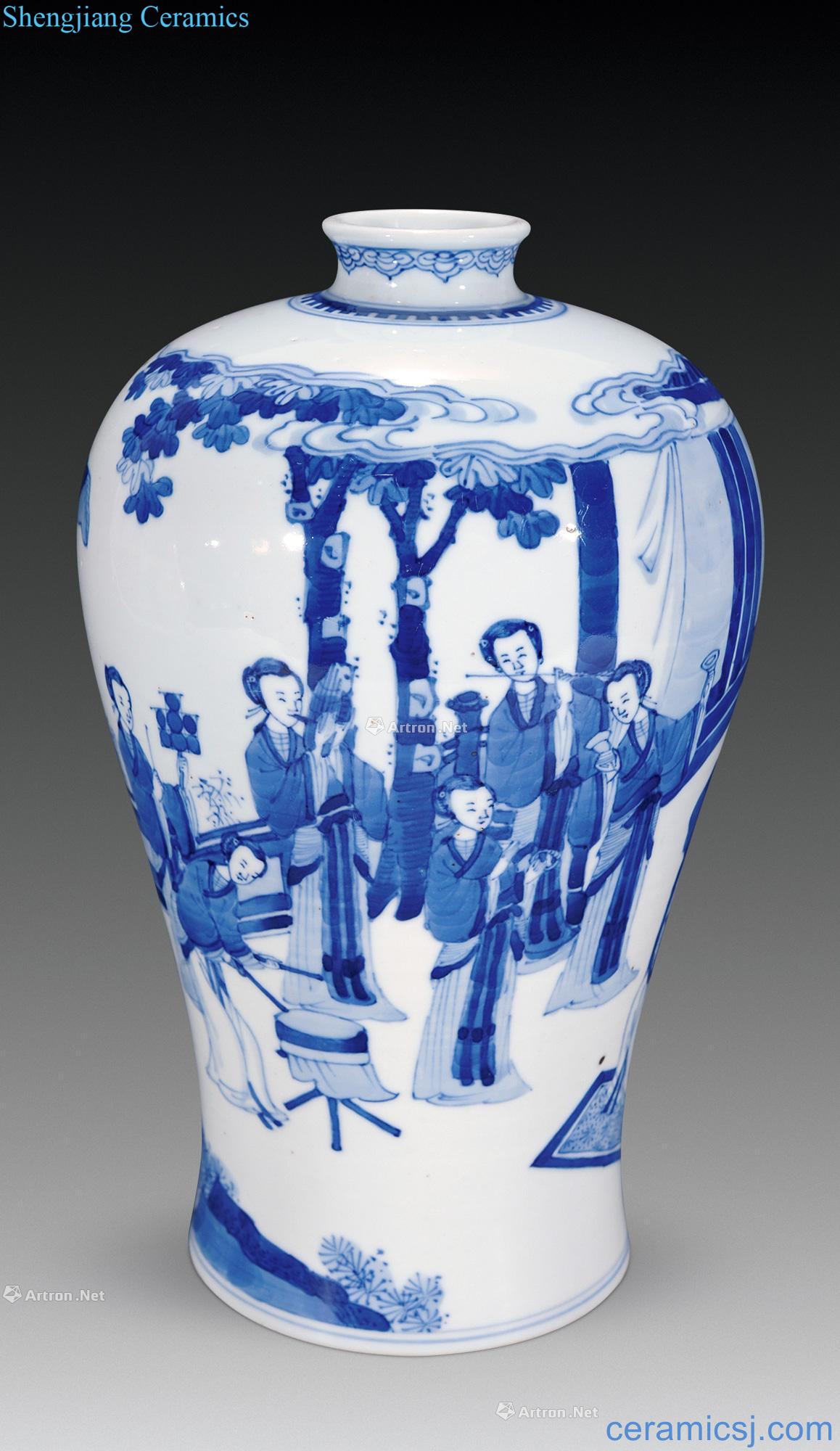 The qing emperor kangxi porcelain figure mei bottle pleasures