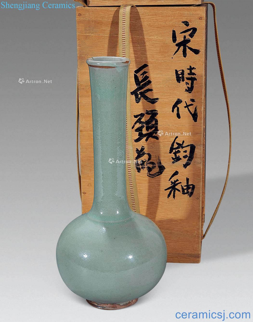 Officer of the song dynasty glaze long neck receptacle