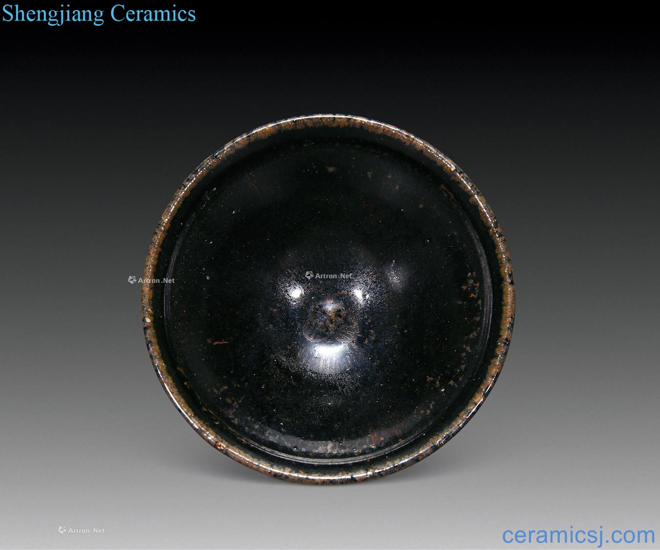 The southern song dynasty Jizhou kiln black glaze Jin Caiji lamp