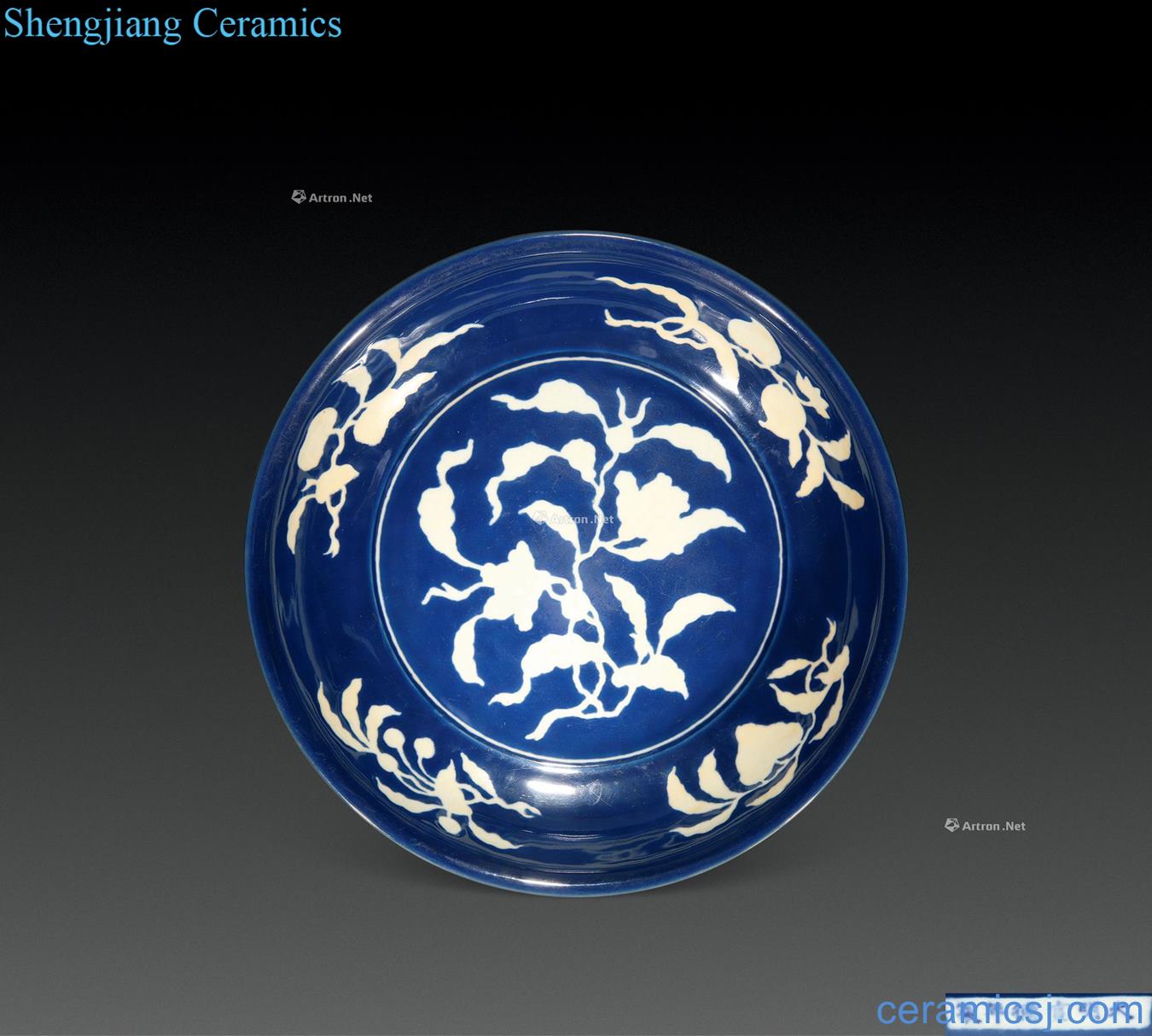 Ming xuande Blue glaze white flowers and grain market