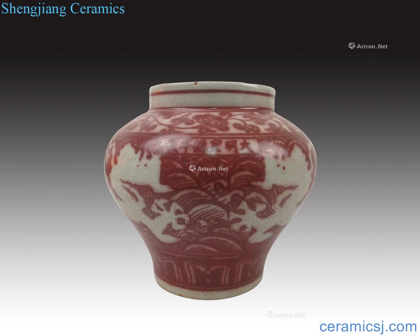 In the Ming dynasty "da Ming xuande years" sea dragon flying lines youligong canister