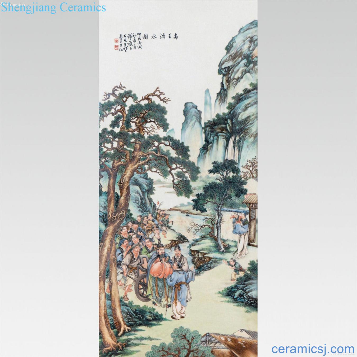 Wang Dafan porcelain plate painting