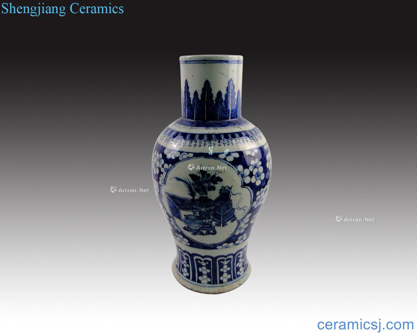 Early qing porcelain flask