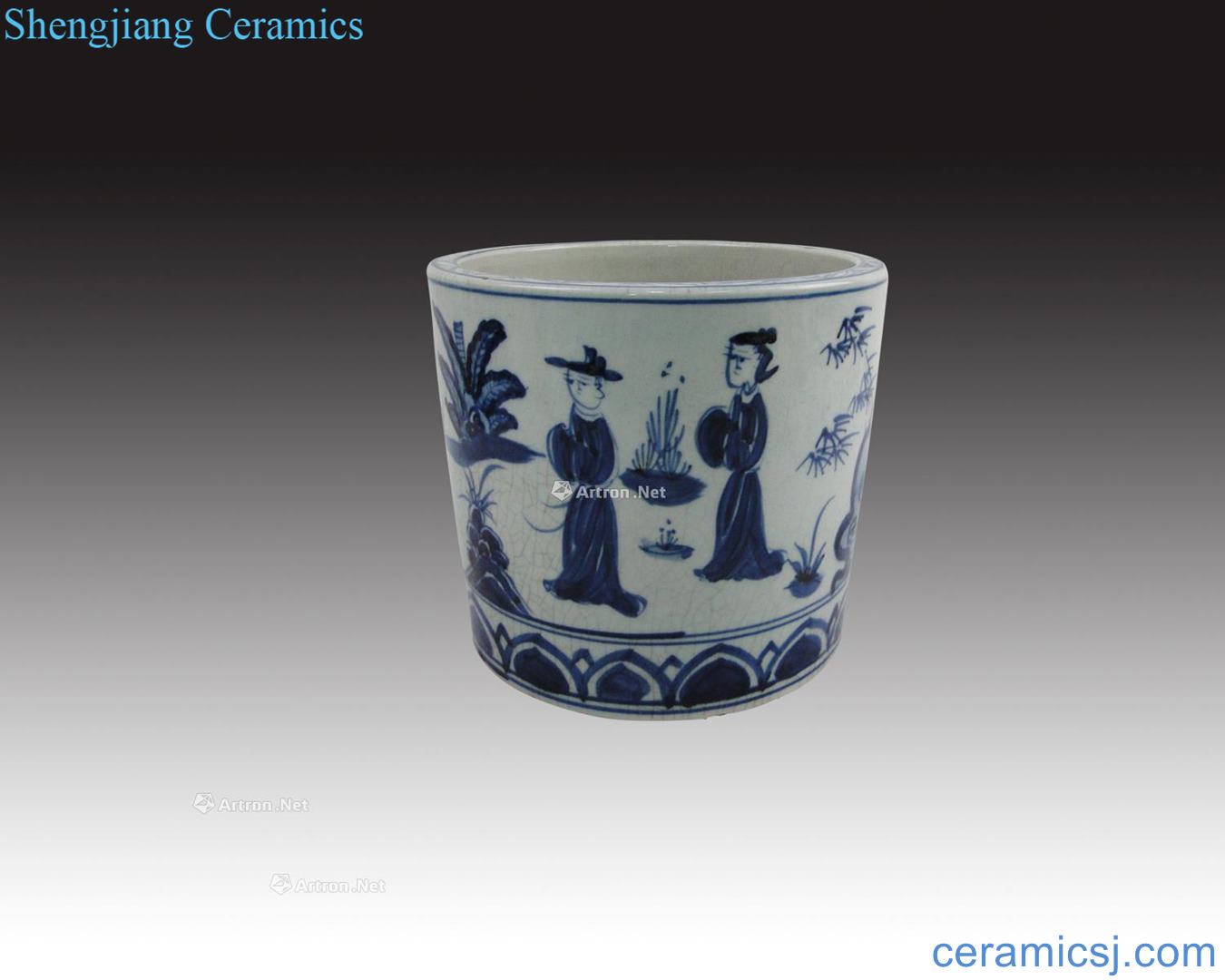 In the Ming dynasty "daming Wan Linian" character tattoo pen container