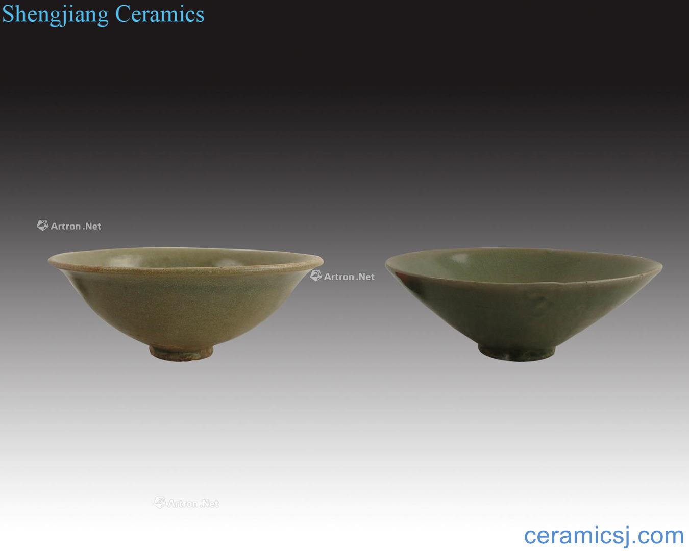 The song dynasty Longquan celadon bowls and yao state kiln bowl